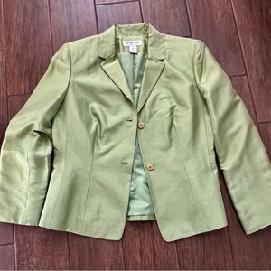 Green Silk Vintage Judith Hart Blazer Size 10